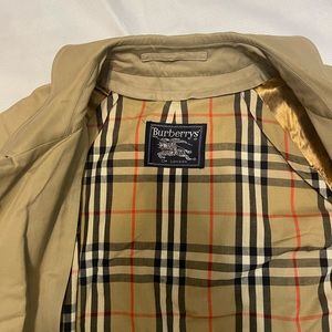 Vintage Burberrys Camden Car Coat Classic Trench Button Front SZ 42 Regular